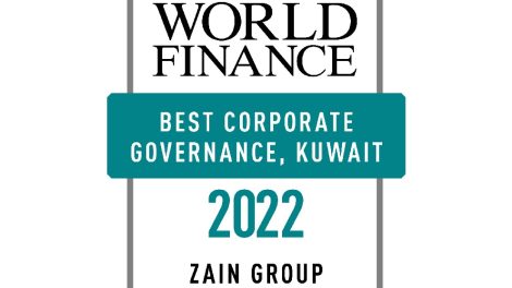 Zain awarded prestigious World Finance ‘Best Corporate Governance Award 2022’ in Kuwait for 2nd consecutive year