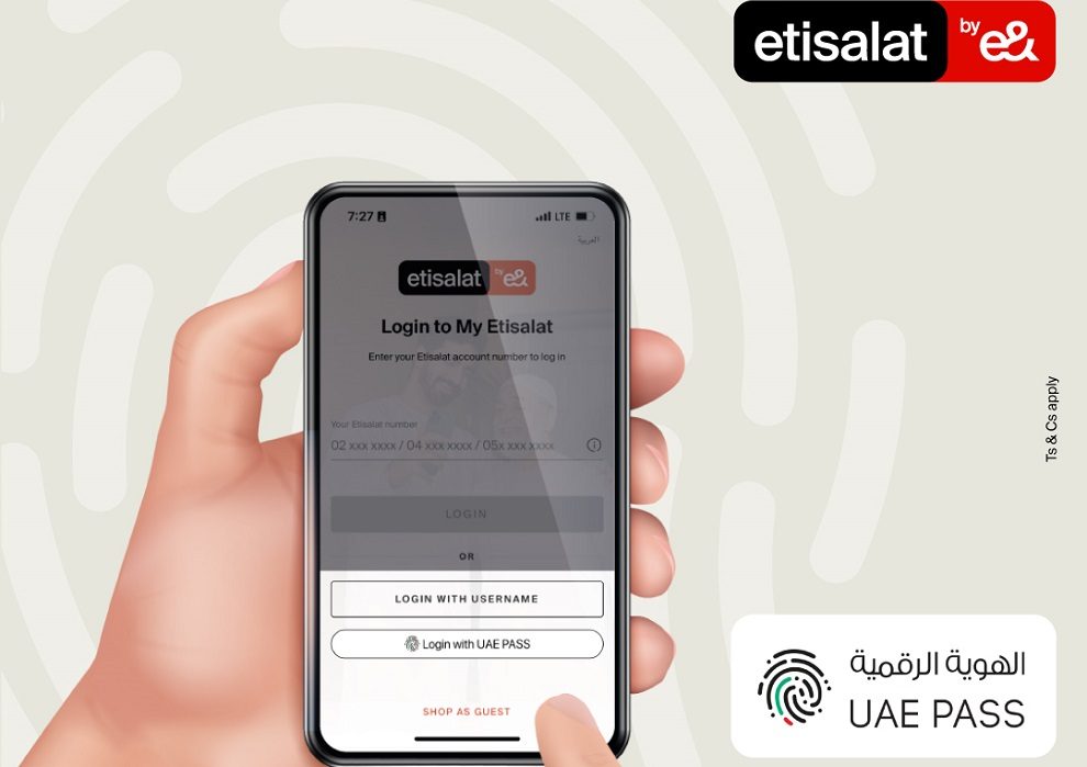 etisalat by e& enables UAE PASS login on app and portal