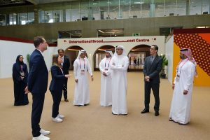 Minister of Communications and Information Technology visits the International Broadcast Center and Spectrum Test and Tag Desk