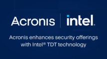 Acronis enhances security offerings with Intel® TDT technology