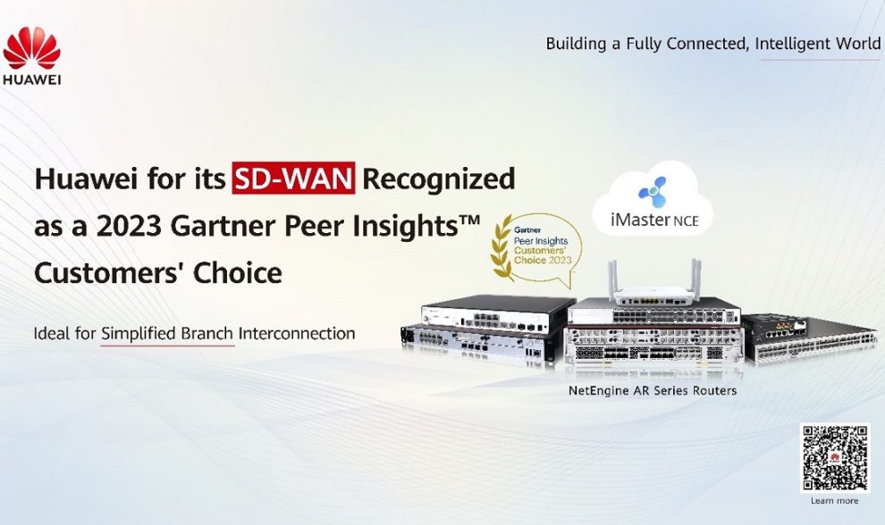 Huawei recognized as a Gartner® Peer Insights™ Customers' Choice for SD-WAN for the Fourth Time