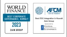Zain wins two ‘Best Corporate Governance in Kuwait’ awards from World Finance and the Arab Federation of Capital Markets