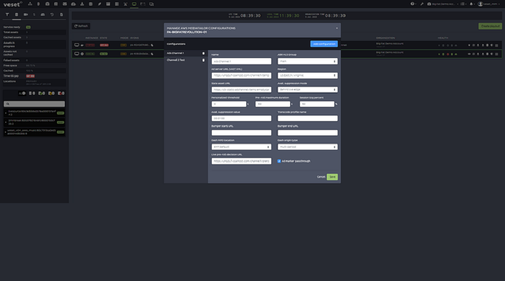 Veset integrates with AWS Elemental MediaTailor