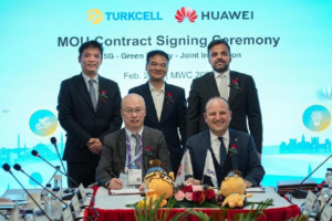 Turkcell and Huawei signed three MOUs covering 5.5G, green energies, and AI based networks at MWC