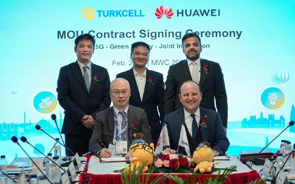 Turkcell and Huawei signed three MOUs covering 5.5G, green energies, and AI based networks at MWC