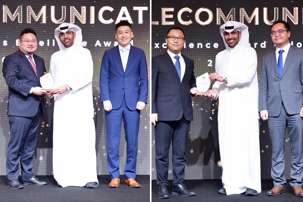 Ooredoo Kuwait wins two prestigious Huawei Awards in Industry Excellence & Commercial Sales