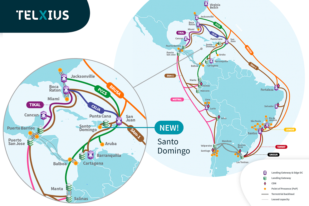 Telxius expands Caribbean network footprint in the Dominican Republic